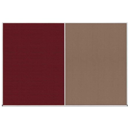 United Visual Products Enclosed Corkboard, 1 Door, 24"x36", 4" Fra UV3408-BRONZE-CORK